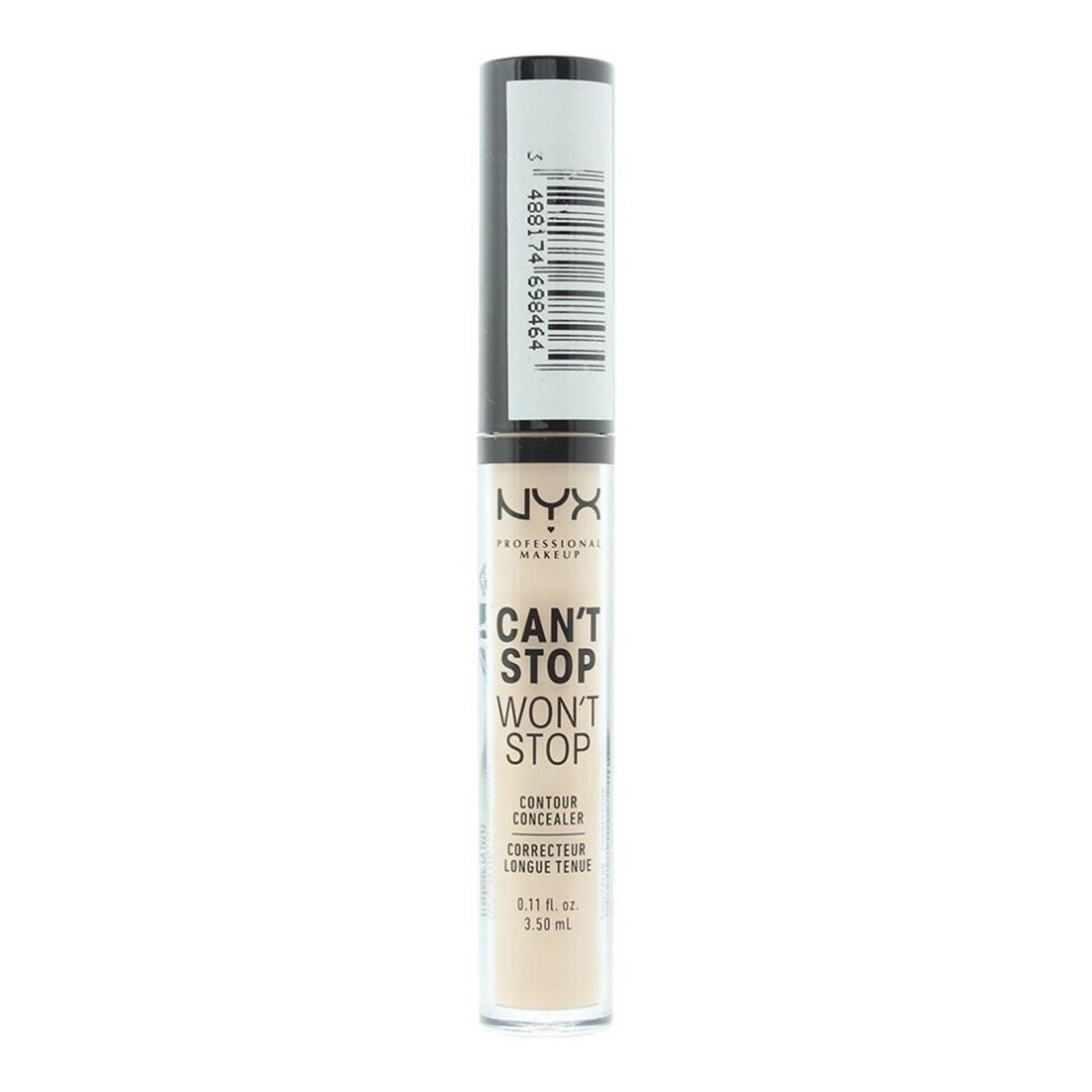 Nyx, Can't Stop Won't Stop, Vegan, Matt, Flüssig-Concealer, Helles Elfenbein, 3.5 ml