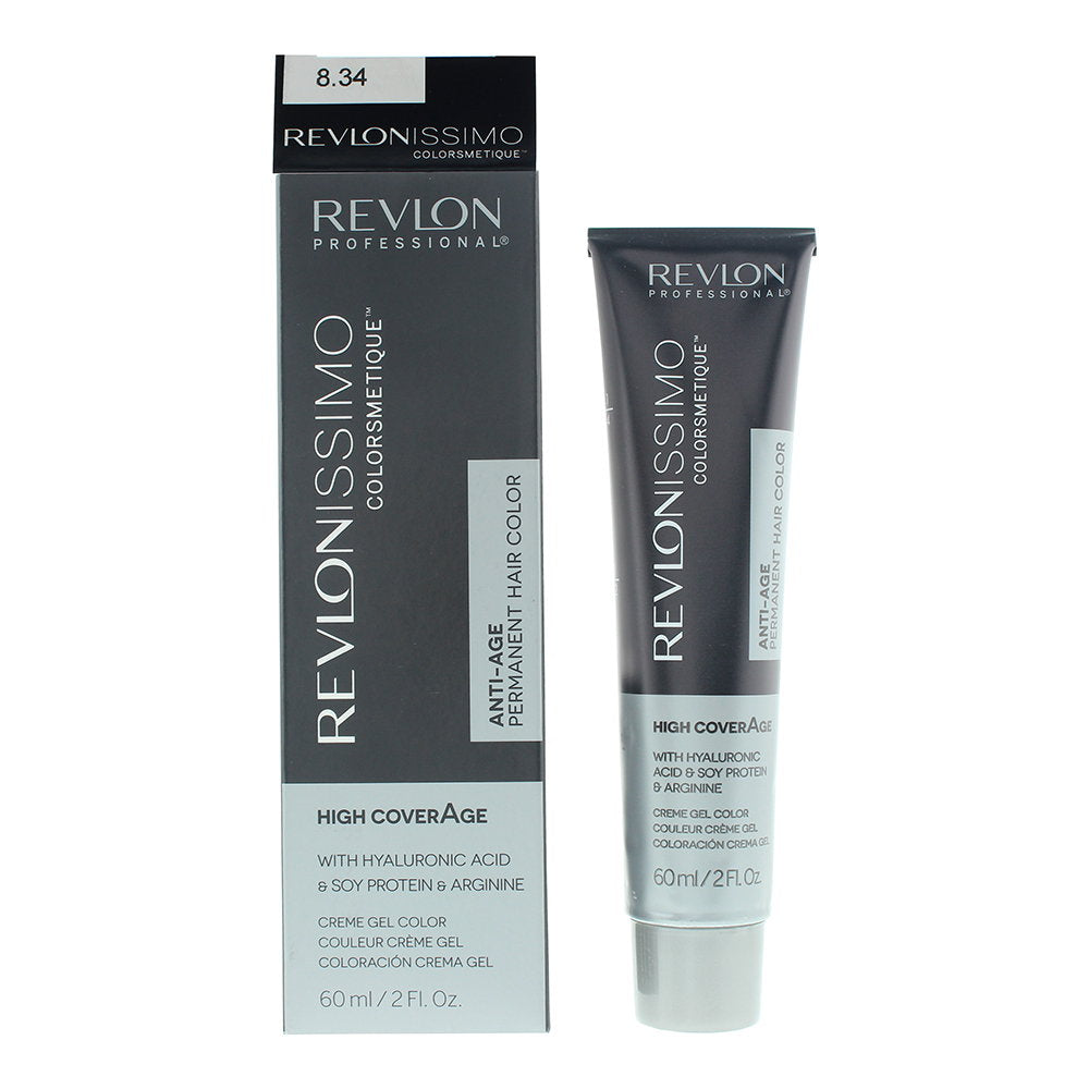 Revlon, Colorsmetique, KER-HA ComplexTM, Permanent Hair Dye, 8.34 Light Hazel Blonde, 60 ml