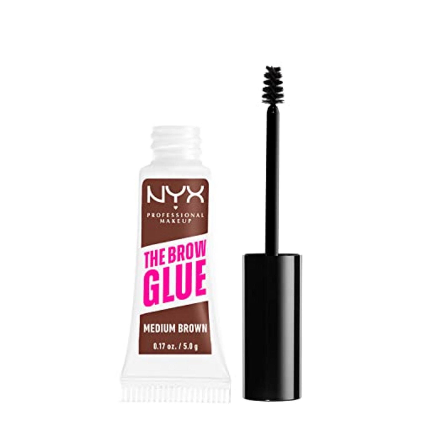 Nyx, The Brow Glue, Alkoholfrei, Extremer Halt, Augenbrauengel, 03, Mittelbraun, 5 g