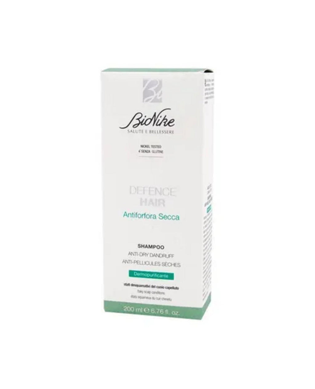 BioNike, Defense Hair Dry Anti-Dandruff, Hair Shampoo, Anti-Dandruff & Purifying, 200 ml