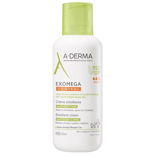 A-Derma, Exomega Control, Emollient, Cream, For Face & Body, 400 ml