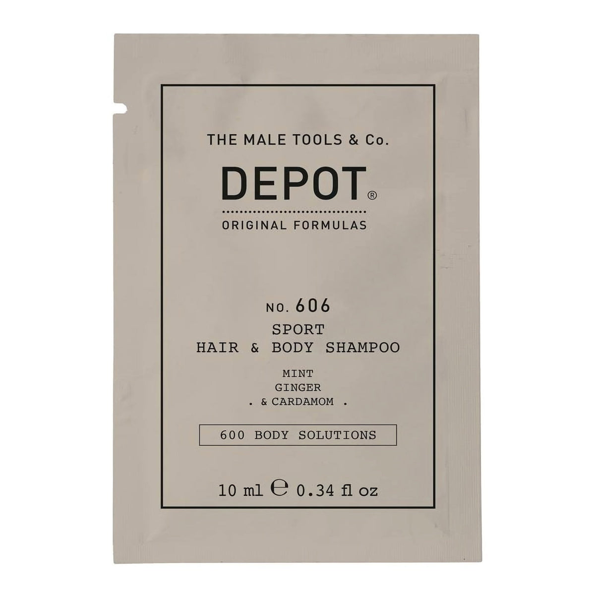 Depot, 600 Body Solutions No. 606, Shower Gel & Shampoo 2-In-1, Botanical Complex, 10 ml