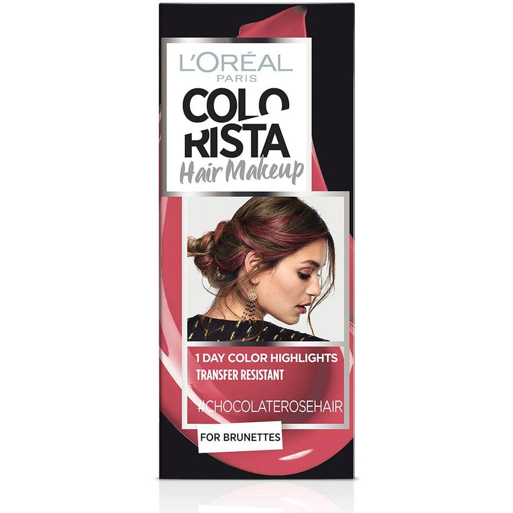L'Oreal Paris, Colorista Hair Makeup, Semi-Permanent Hair Dye, #CHOCOLATEROSEHAIR, 30 ml