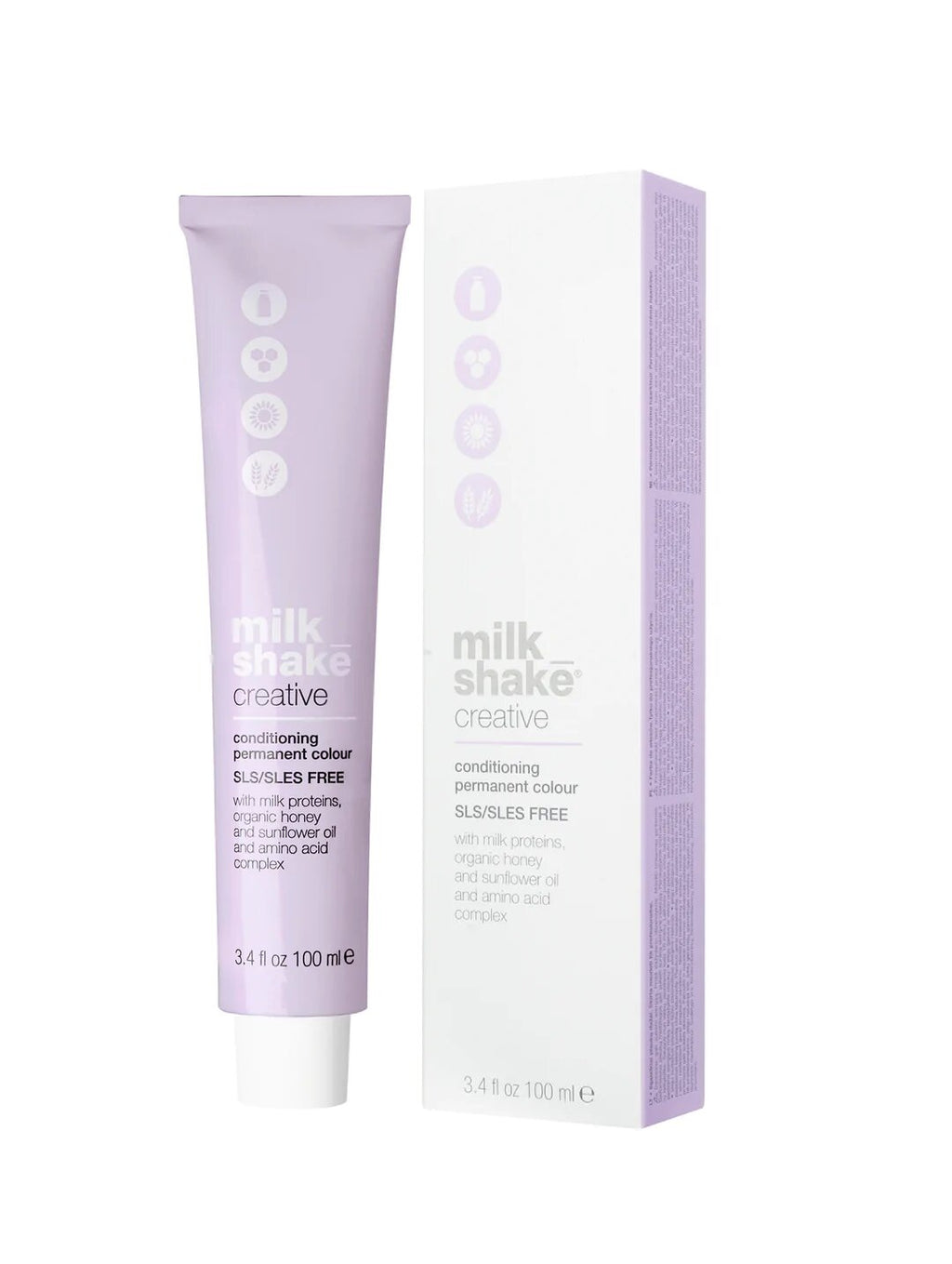 Milk Shake, Creative, SLS/SLES-Free, Permanent Hair Dye, 4.11 Intense Ash Light Blonde, 100 ml