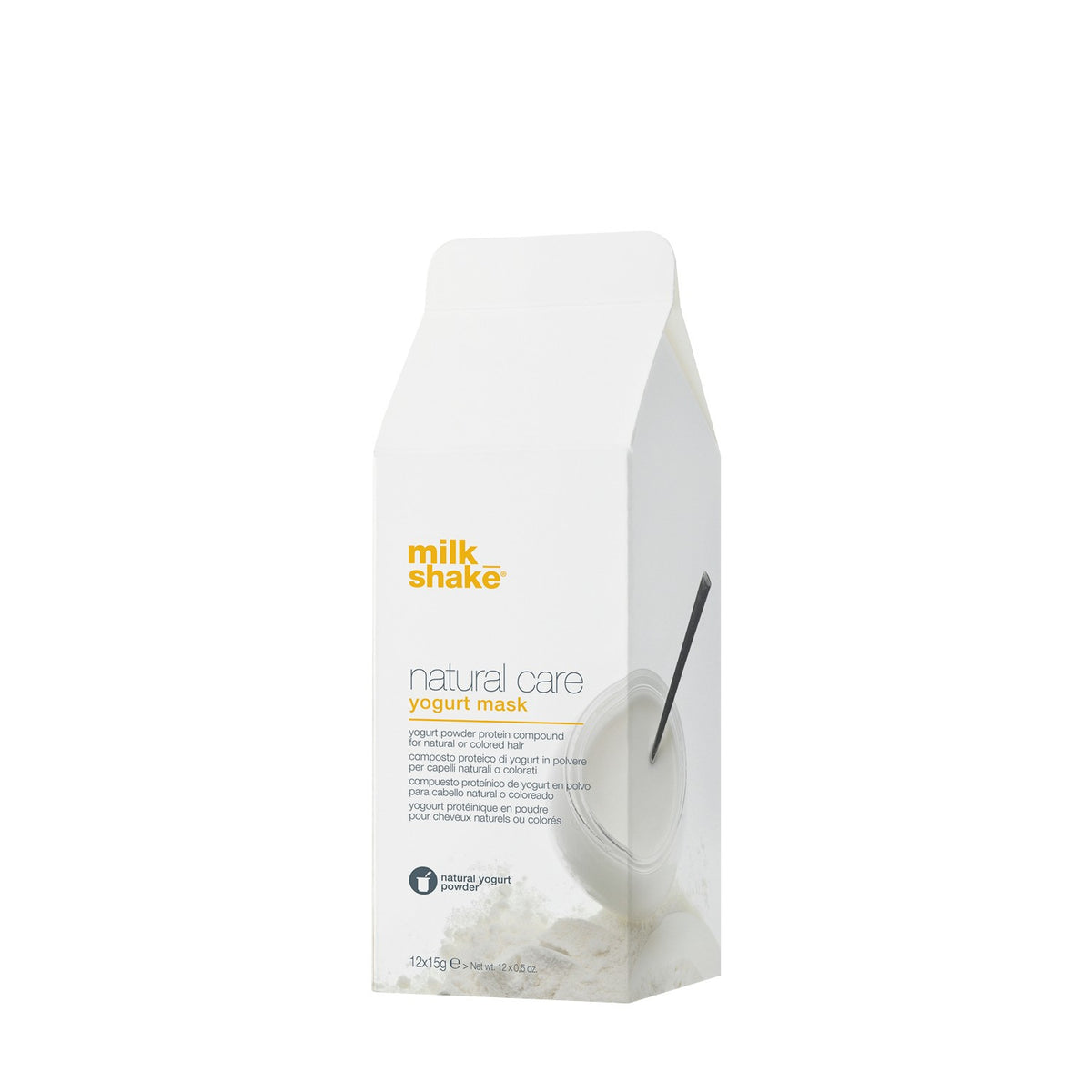 Set, Milk Shake, Natural Care, Powdered Yogurt, Hair Treatment Powder Mask, For Natural & Coloured Hair, 12 pcs, 15 g