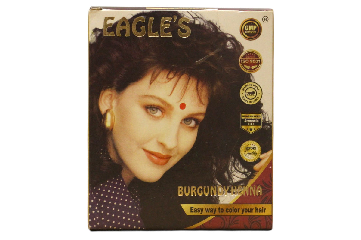 Set, Eagles, Henna Hair Color, Permanent Hair Dye, Burgundy, 6 pcs, 10 g