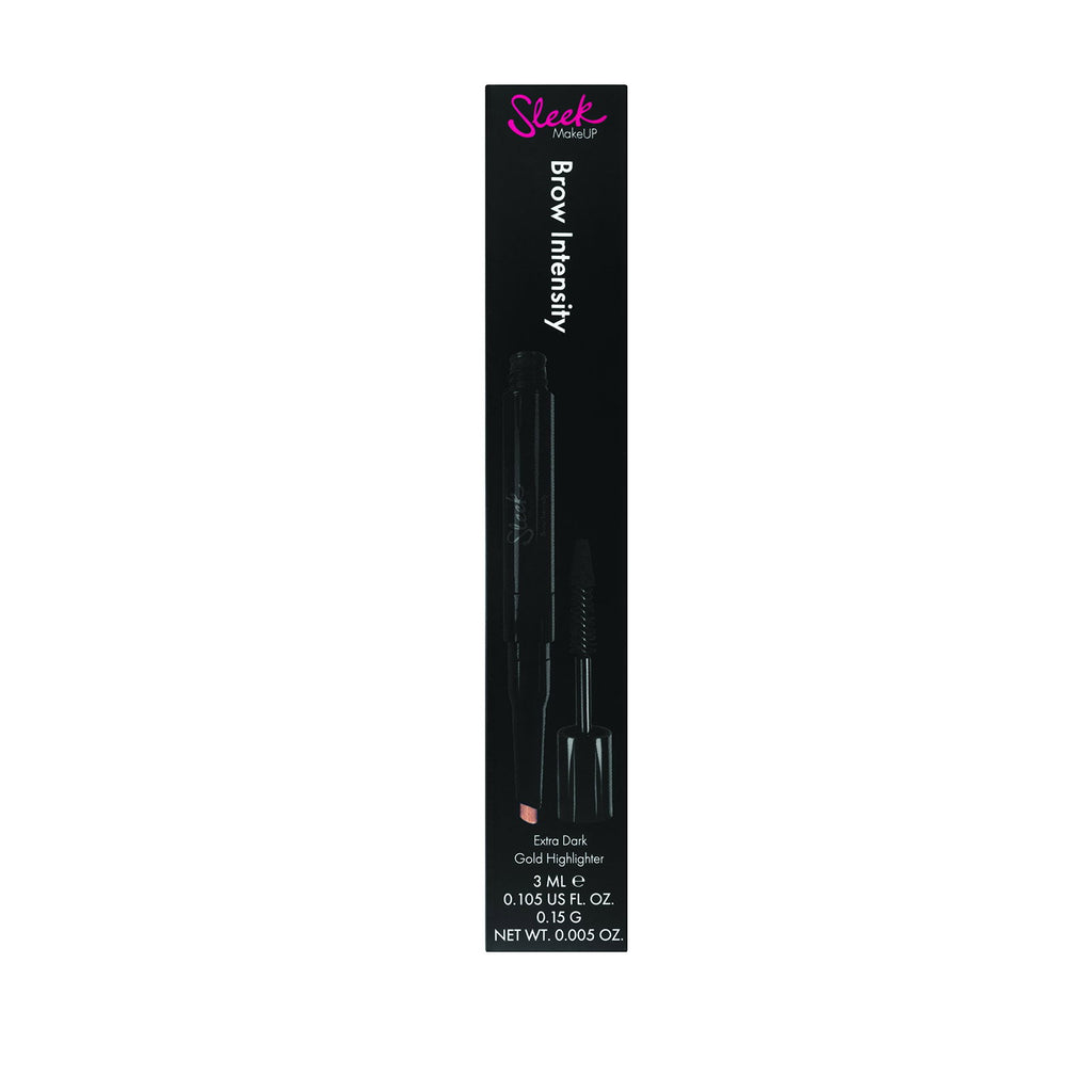 Sleek MakeUP, Brow Intensity, Mascara & Highlighter 2-In-1, Dark + Gold, 3 ml