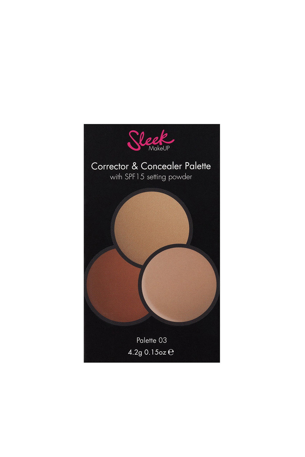 Sleek MakeUP, Sleek MakeUP, Powder Corrector & Concealer 2-In-1, 03, SPF 15, 4.2 g